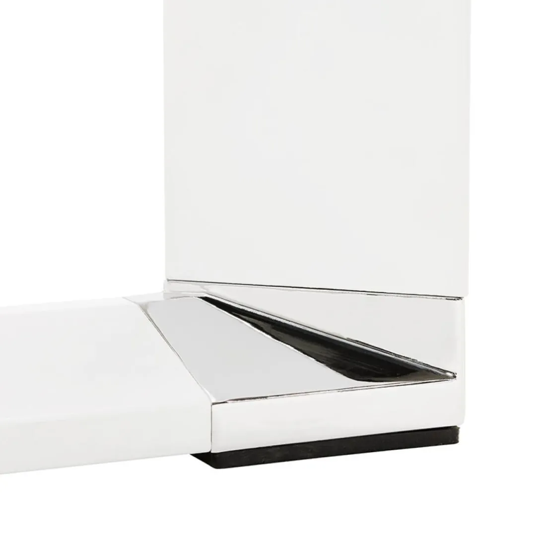 Bureau droit design 'XLINE' en bois finition Noyer et métal blanc