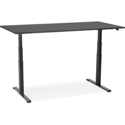Bureau ergonomique électrique 'TRONIK' noir