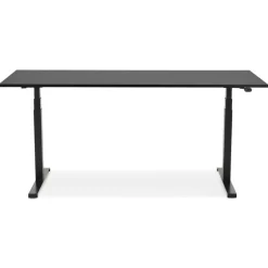 Bureau ergonomique électrique 'TRONIK' noir