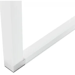 Bureau Piétement en Métal Blanc CESARO Beige