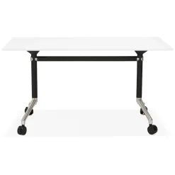 Bureau pliable 'FLEXO' blanc sur roulettes