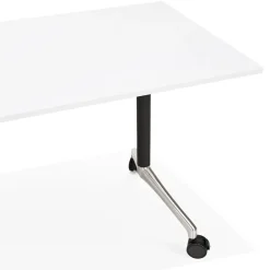 Bureau pliable 'FLEXO' blanc sur roulettes