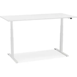 Bureau réglable en hauteur électrique 'TRONIK' blanc