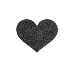 Cache-tétons coeur noir