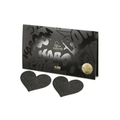 Cache-tétons coeur noir