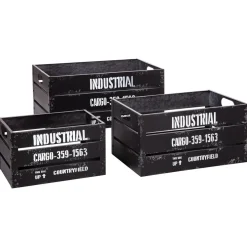 Caisse Cagette Noir x 3 Industrial