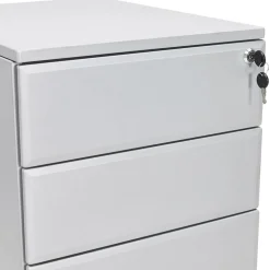 Caisson de rangement 'DALI' gris à tiroirs pour bureau