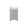 Caisson De Rangement Sur Roulettes Gris Blanc