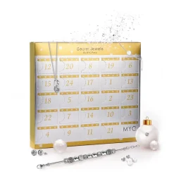 Calendrier De L'avent 24 Bijoux avec Finitions Argentées