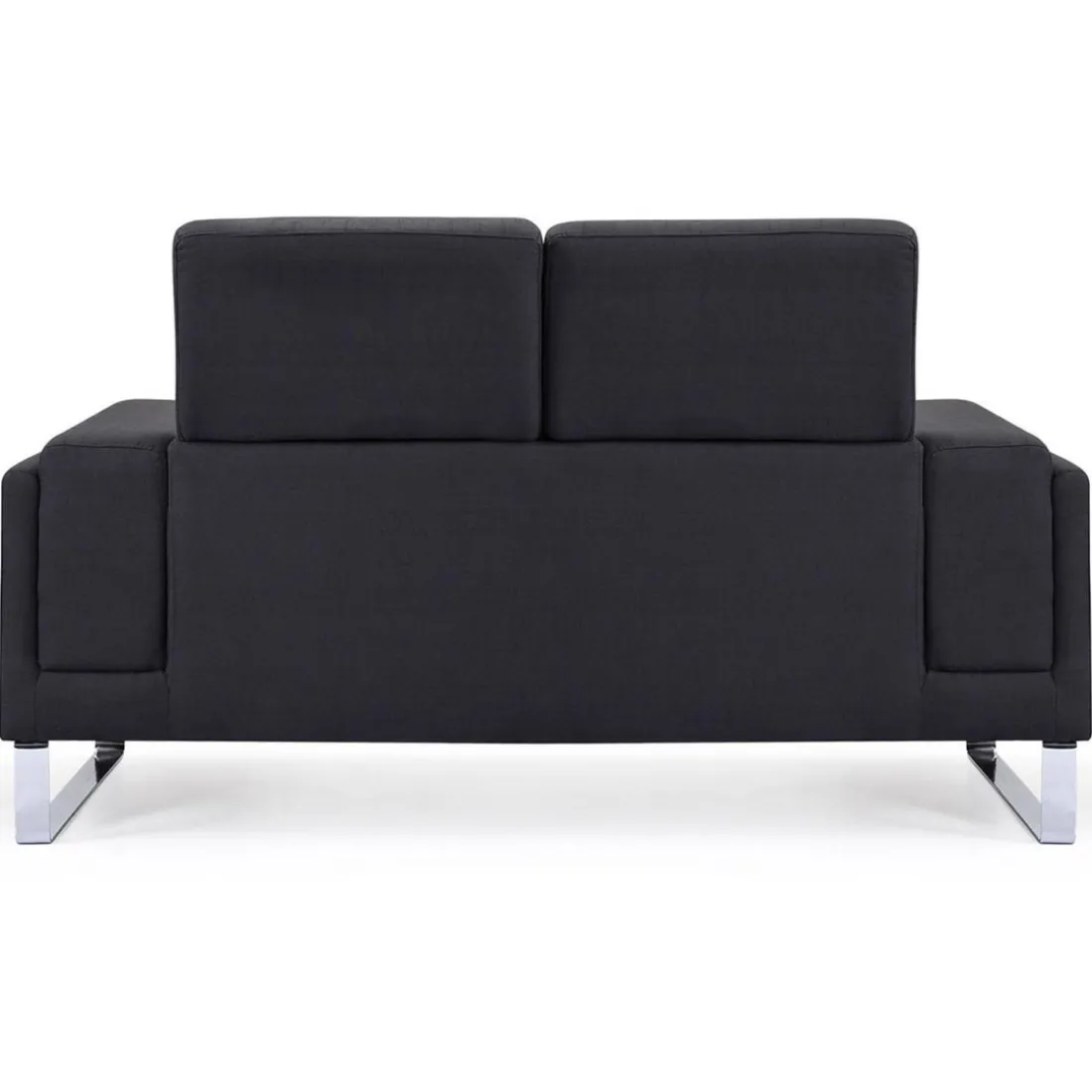 Canapé 2 Places Tissu Noir BATO