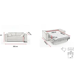 Canapé convertible express Gris Anthracite 3 places ISABELLA
