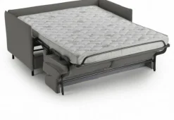 Canapé convertible express Gris anthracite 3 places ELISA