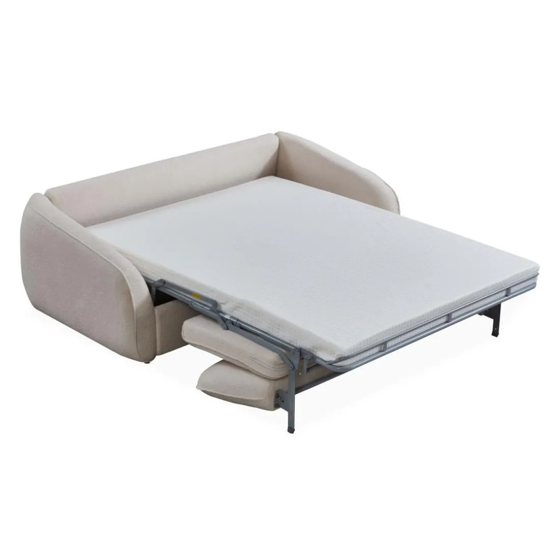 Canapé convertible express Naturali Tissu bouclette Crème