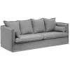 Canapé convertible Odilon 3 places gris clair