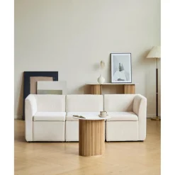 Canapé modulable VARDE design scandinave raffiné en velours côtelé avec mousse de densité supérieure