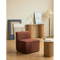 Canapé modulable VARDE design scandinave raffiné en velours avec mousse