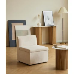 Canapé modulable VARDE design scandinave raffiné en velours côtelé avec mousse