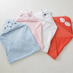 Cape de bain + ba animaux - Rose