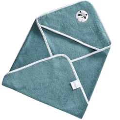Cape de bain en coton 70 x 70 cm PETITES BETES bleu raton
