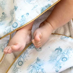 Cape de bain pour bébé Jouy bleu