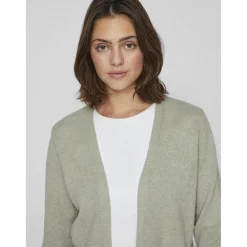 Cardigan court à maille en viscose Ril vert Mae