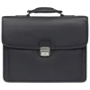 Cartable A4 Cuir CONFORT Marine Cael