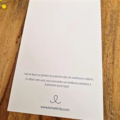 Carte de voeux Nazar avec enveloppe et blister et cadre
