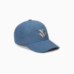 Casquette Clem denim clair à monogramme brodé