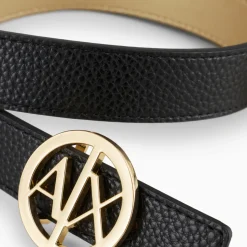 Ceinture femme sythétique noir/or