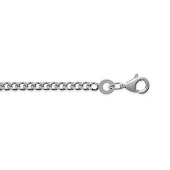Chaine homme argent rhodié 2,4 mm - W0Y0W0