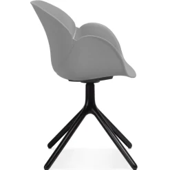 Chaise avec accoudoirs 'APODIS' grise en matière plastique