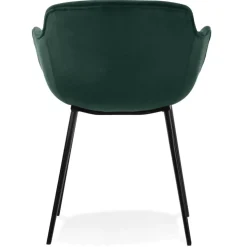 Chaise avec accoudoirs 'ARMADA' en velours vert