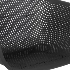 Chaise avec accoudoirs perforée 'DRAK' noire