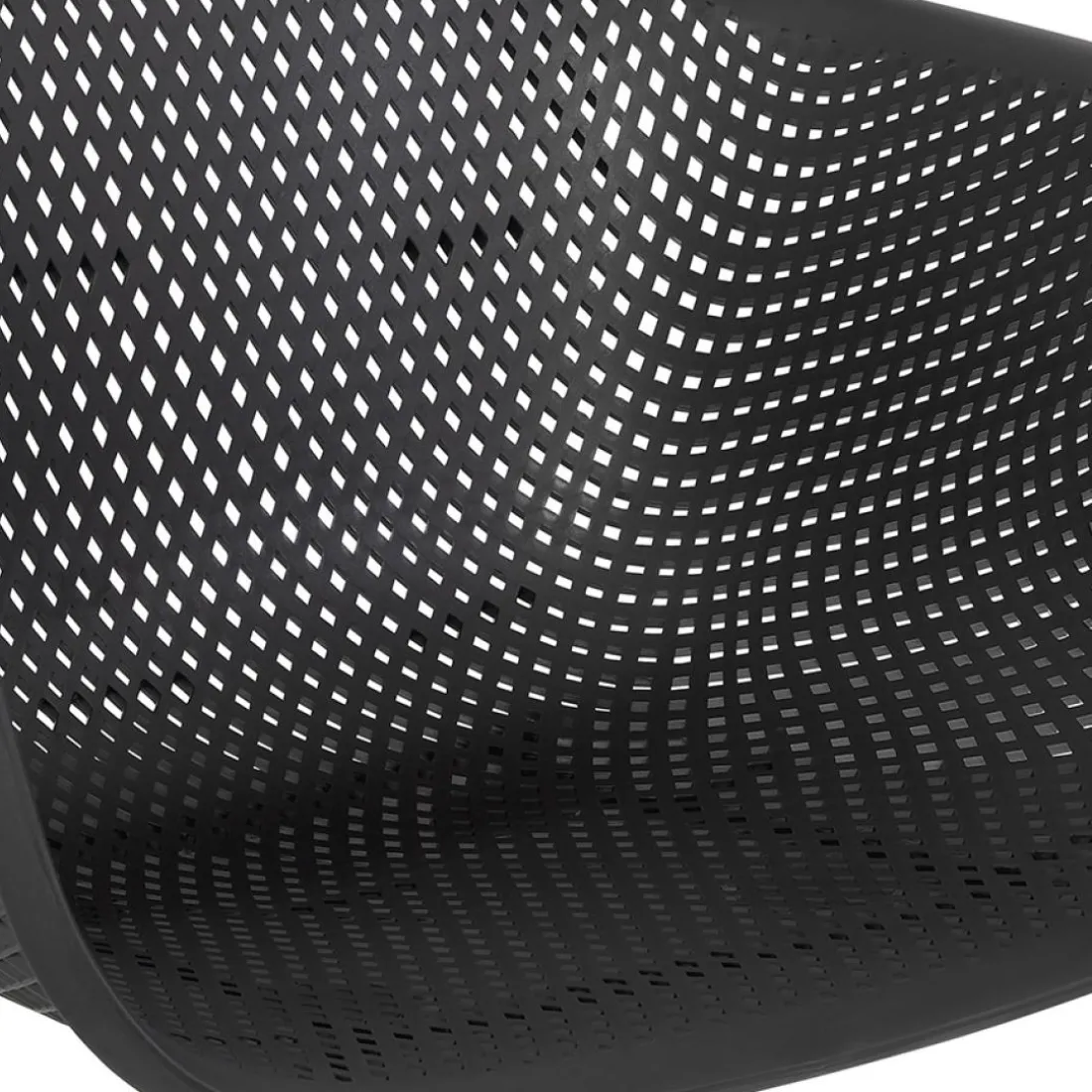 Chaise avec accoudoirs perforée 'DRAK' noire