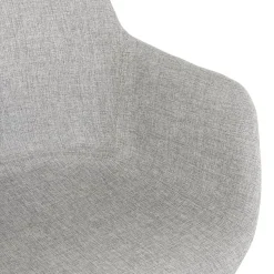 Chaise avec accoudoirs 'RIGA' en tissu gris clair