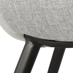 Chaise avec accoudoirs 'RIGA' en tissu gris clair