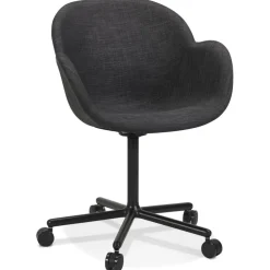 Chaise de bureau avec accoudoirs 'ASTRA' gris foncé