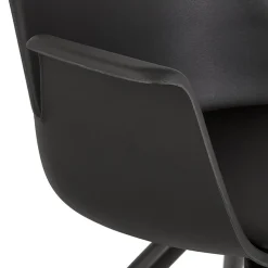 Chaise de bureau avec accoudoirs 'SPLIT' noire sur roulettes