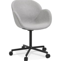 Chaise de bureau avec accoudoirs 'ASTRA' gris clair