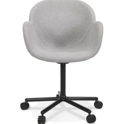 Chaise de bureau avec accoudoirs 'ASTRA' gris clair