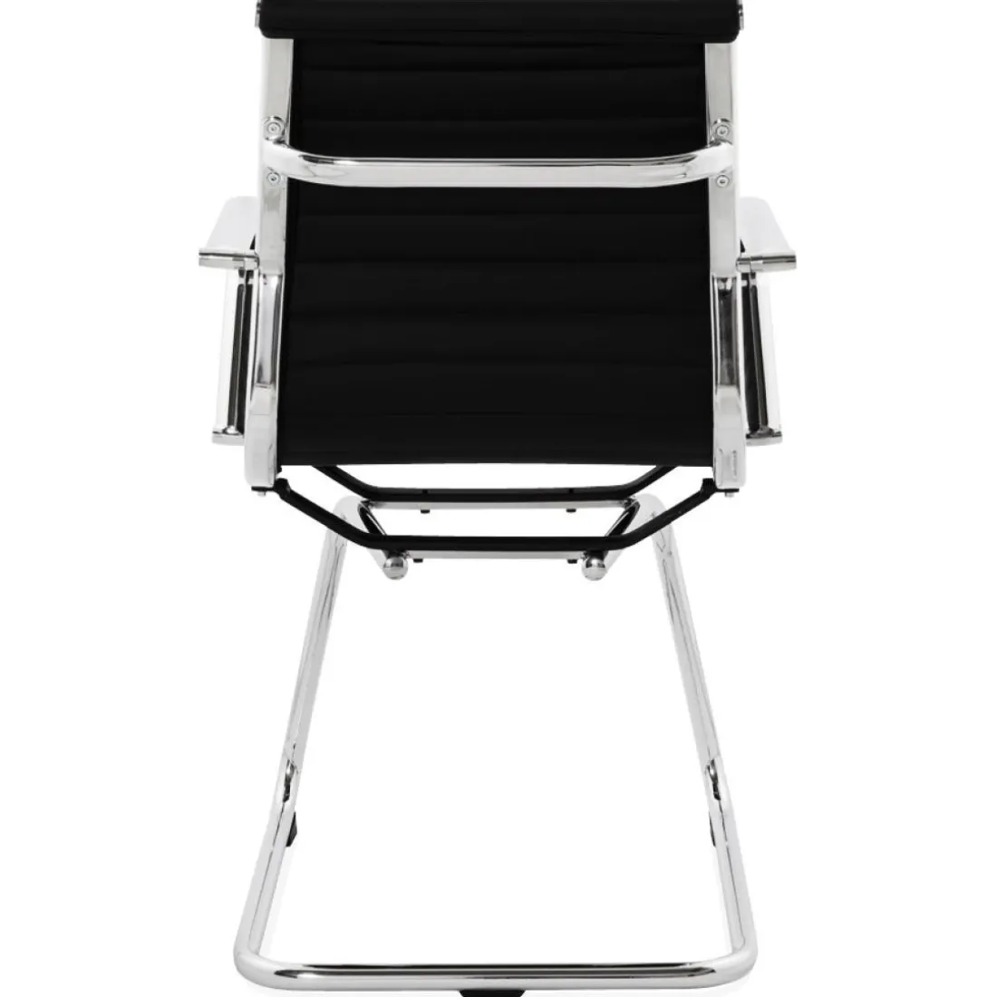 Chaise de bureau design 'GIGA' en matière synthétique noire