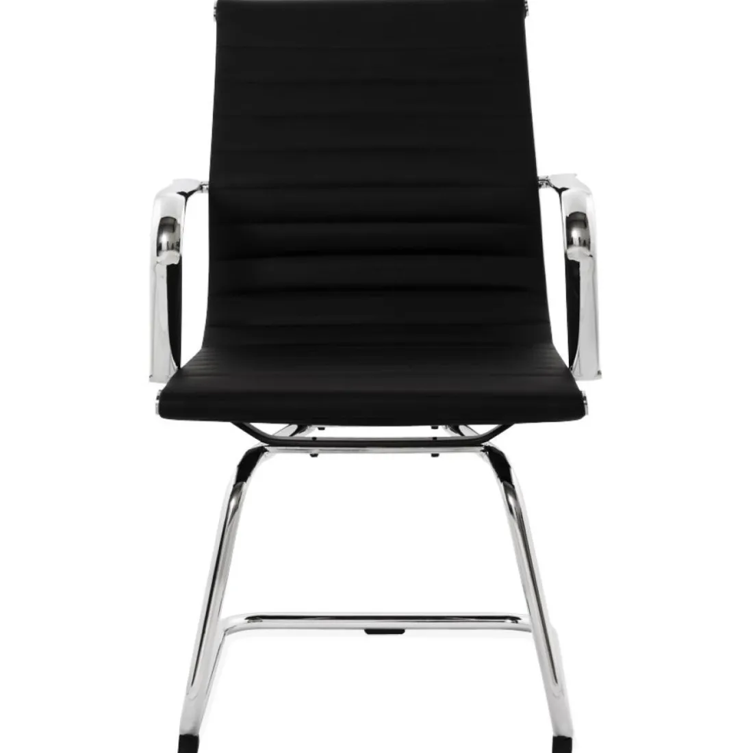 Chaise de bureau design 'GIGA' en matière synthétique noire