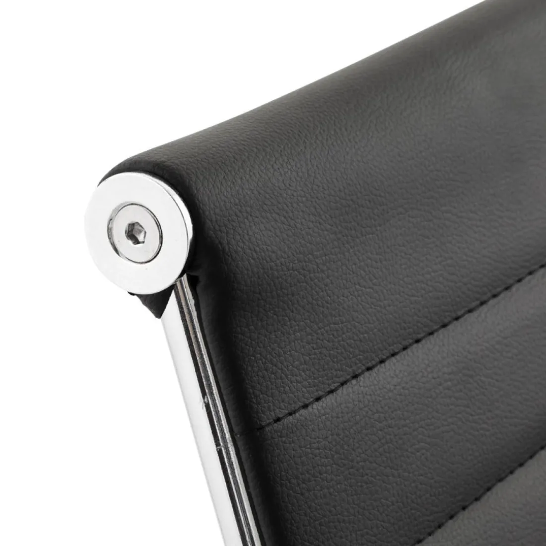 Chaise de bureau design 'GIGA' en matière synthétique noire
