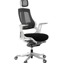 Chaise de bureau ergonomique tissu noir SALOO