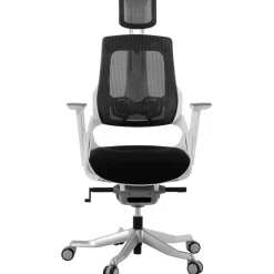 Chaise de bureau ergonomique tissu noir SALOO