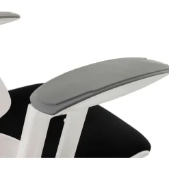 Chaise de bureau ergonomique tissu noir SALOO