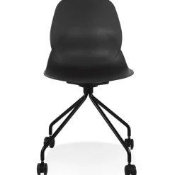 Chaise de bureau 'NADIA' noire sur roulettes