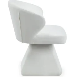 Chaise design grand confort Statik Tissu Crème