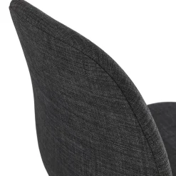 Chaise design 'PAVONIS' en tissu gris foncé