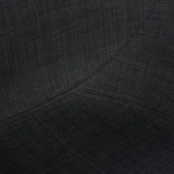Chaise design 'PLANET' en tissu gris foncé avec pieds en métal noir